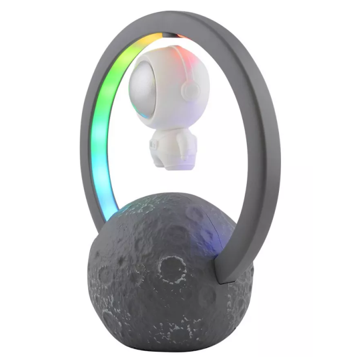 LAMPARA ASTRONAUTA LEVITANTE🚀 : Altavoz Bluetooth levitante magnético con luz LED