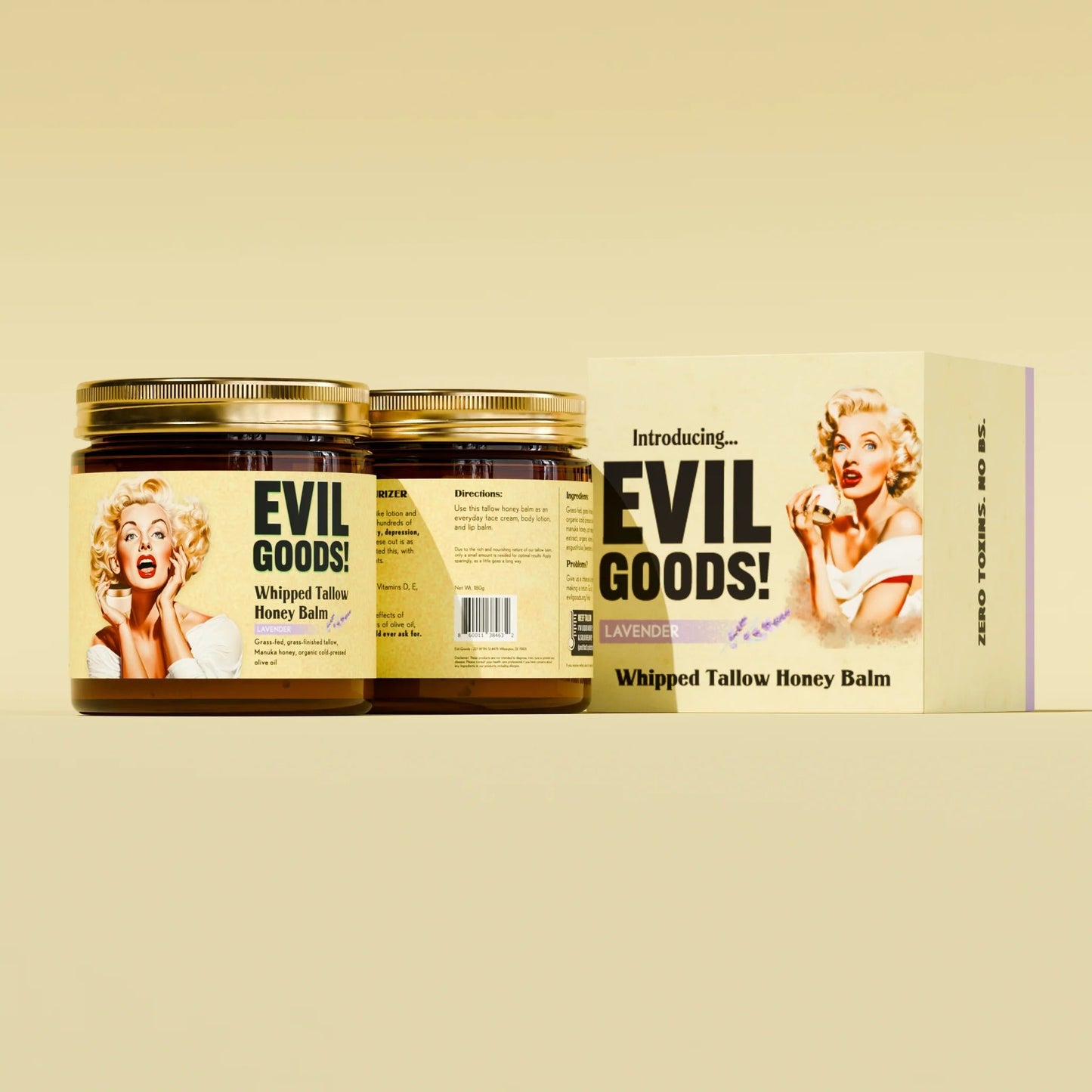 EVIL GOODS®: Sebo de Res, Miel de Manuka y Caléndula - 100% ORIGINAL