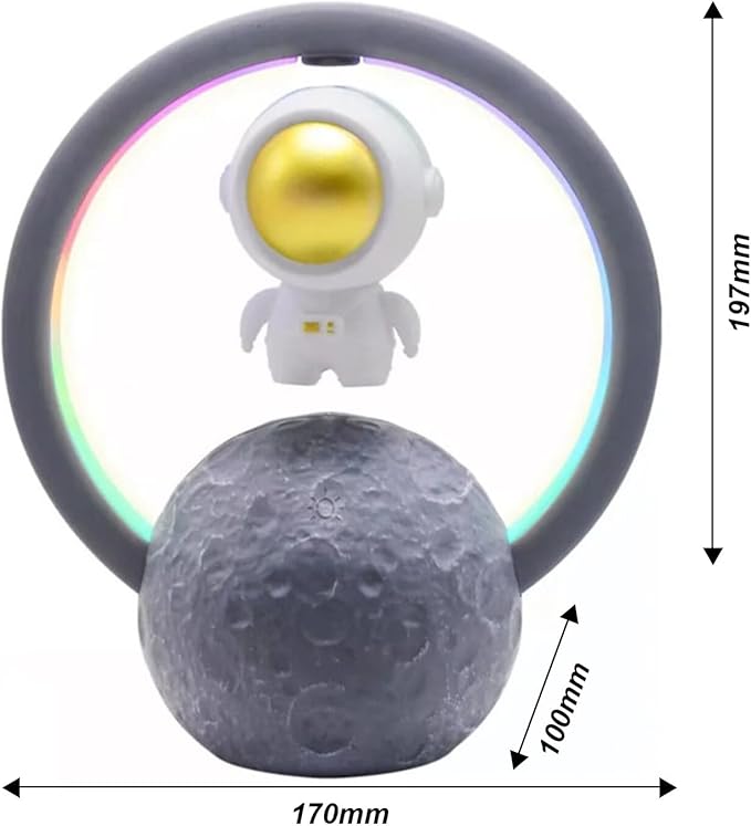 LAMPARA ASTRONAUTA LEVITANTE🚀 : Altavoz Bluetooth levitante magnético con luz LED
