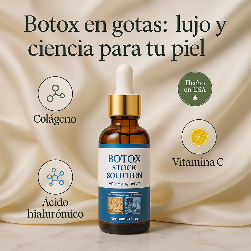 SERUM BOTOX: Reducción notable de líneas de expresión, arrugas