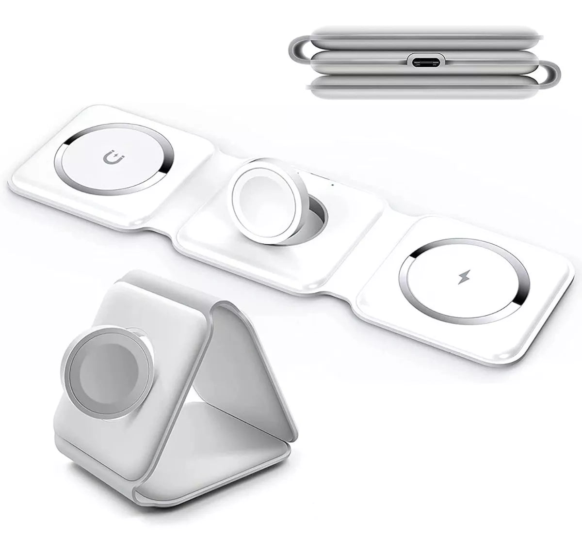 CARGADOR PLEGABLE 3 EN 1: Todo lo que Necesitas en un Solo Cargador para Android y IOS