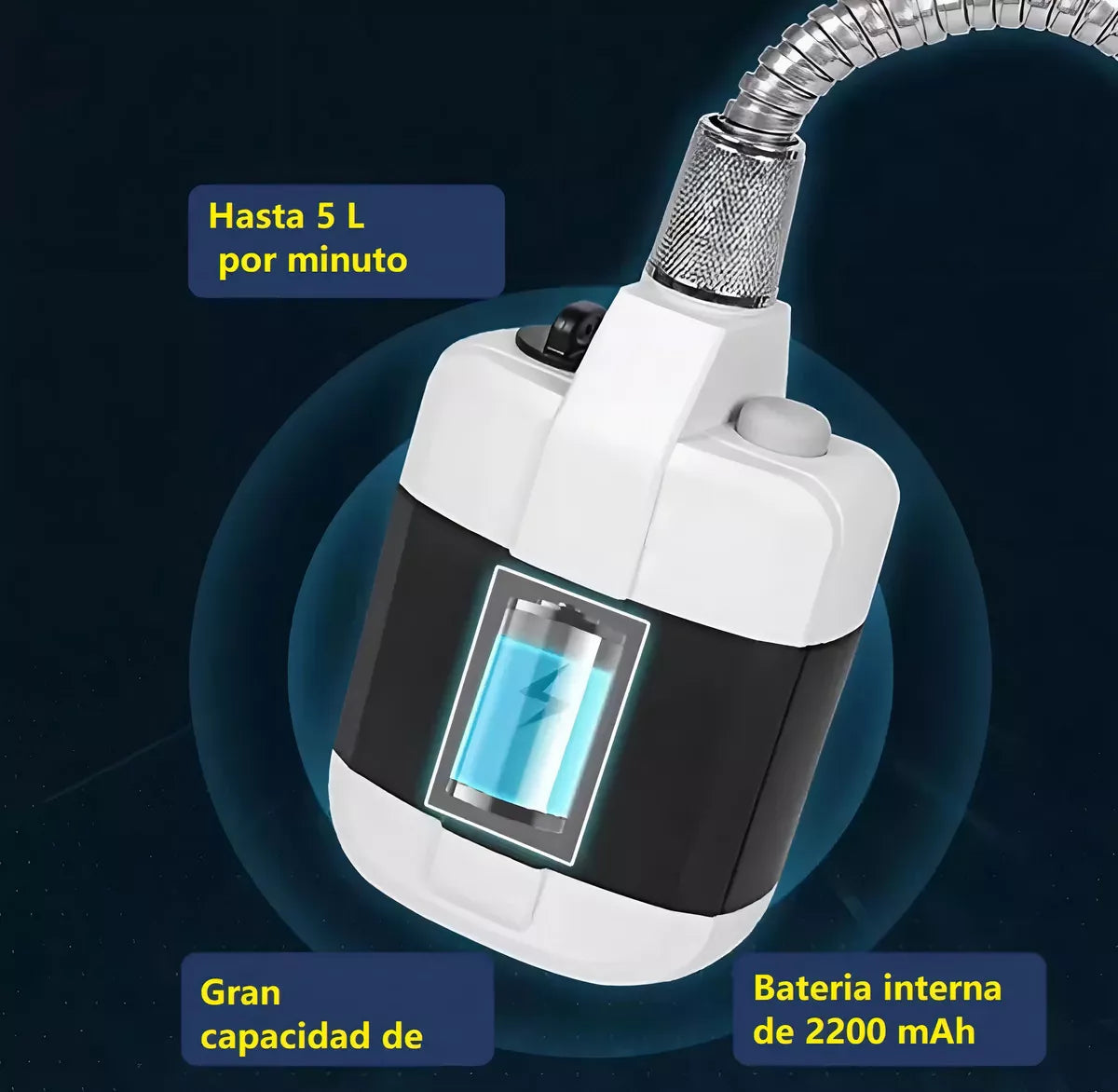 DUCHA PORTATIL RECARGABLE: Versátil y Multiusos para Todas tus Necesidades 🚙