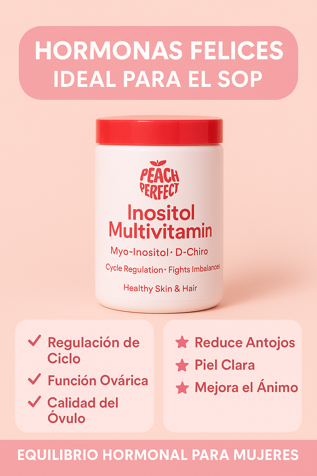 PEACH PERFECT: Inositol para el control hormonal