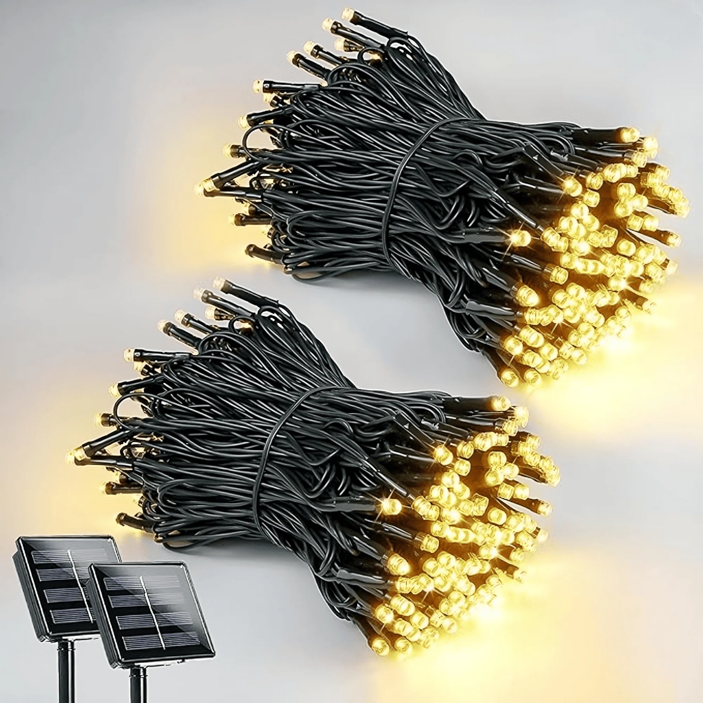 SolarGlow™ - 20 METROS - 200 LUCES LED que brillan gratis toda la noche, todos los días