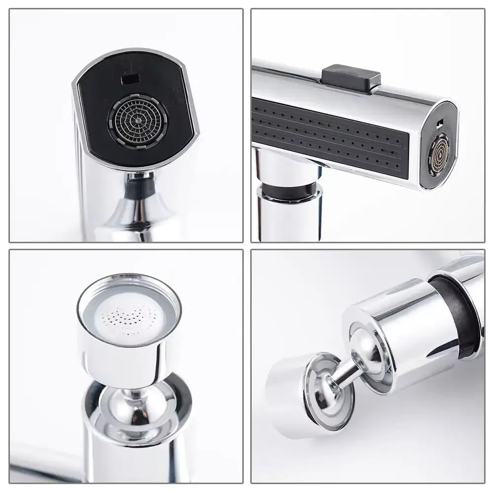 GRIFO AHORRADOR 4 EN 1: Con accesorios de conexión para todo tipo de grifos