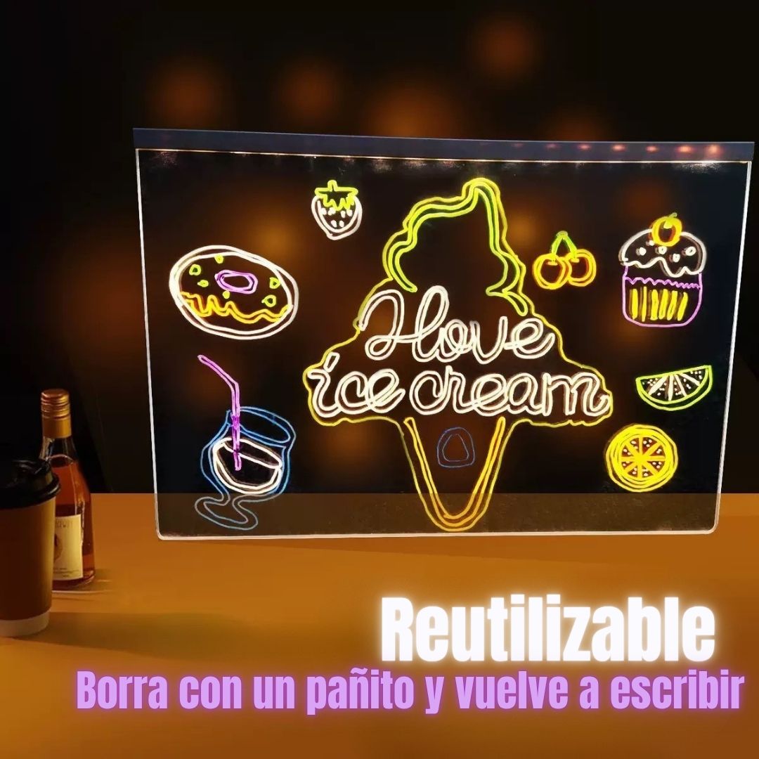 LUMIKIDS: Dibuja con luz, crea con magia. Tablero de 30x20