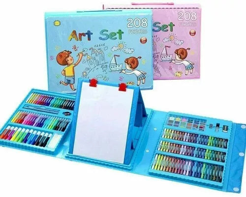 MEGA KIT DE ARTE 208PCS + Rollo de Grafiti Mágico de Regalo