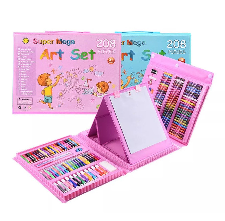MEGA KIT DE ARTE 208PCS + Rollo de Grafiti Mágico de Regalo