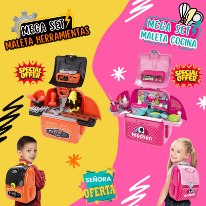 SET MALETA 2 en 1: Little Chef, Little Princess o Little Builder