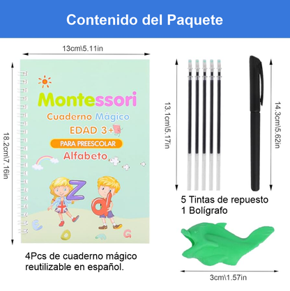 EduMagic® Trazos Mágicos: Incluye 4 libros especializados + minas extra