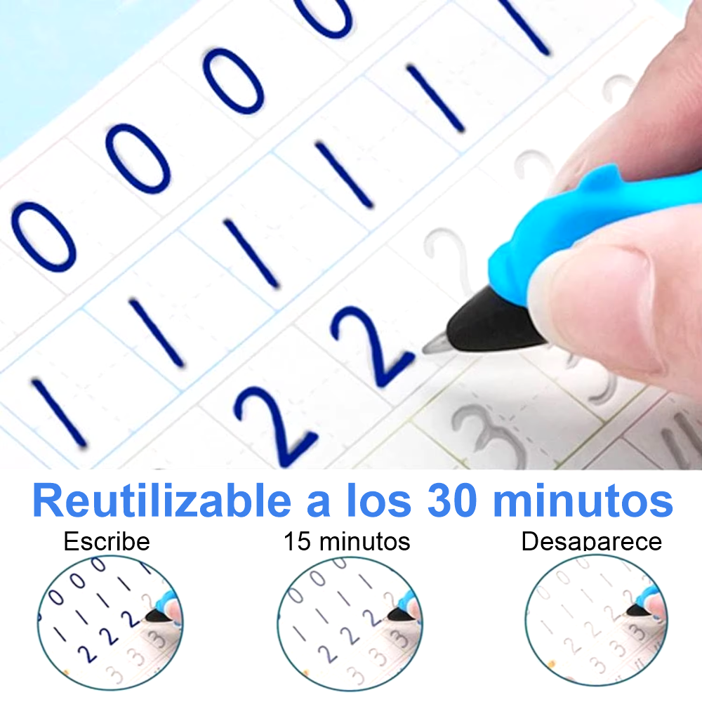 EduMagic® Trazos Mágicos: Incluye 4 libros especializados + minas extra