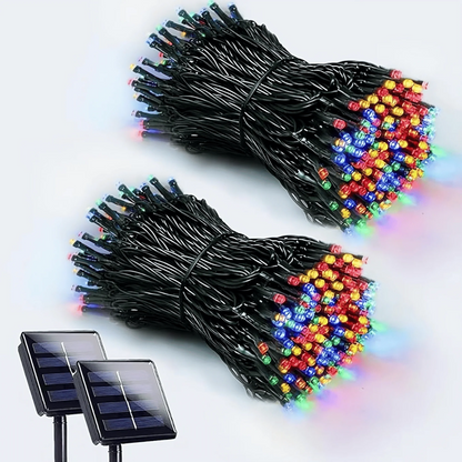 SolarGlow™ - 20 METROS con 200 LUCES LED que brillan gratis toda la noche, todos los días