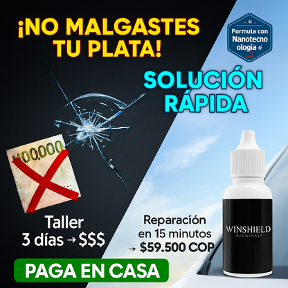 WINDSHIELD REPAIR: Kit reparador con nanotecnologia para cristales rayados, vencidos o quebrados