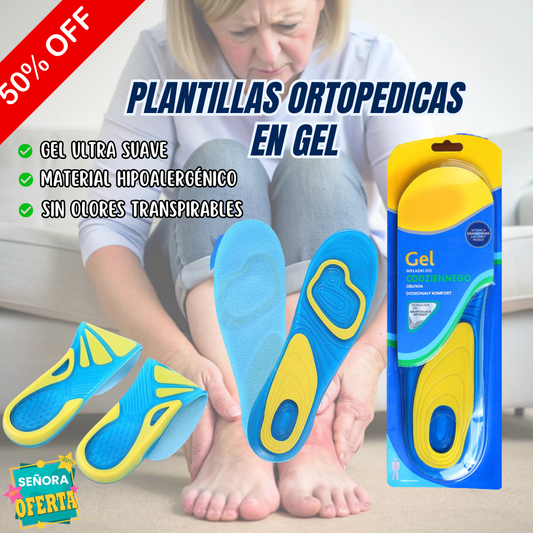 PLANTILLAS ORTOPEDICAS EN GEL: Hipoalergénicas, no tóxicas, no inflamables y sin olores . ✅