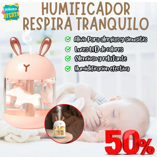 HUMIFICADOR RESPIRA TRANQUILO: Difusor de Aromas para un Ambiente Saludable😌🍃