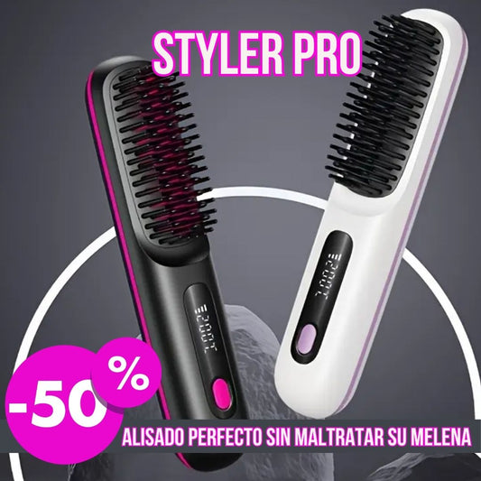 STYLER PRO:💁‍♀️ Estilo en minutos. Portátil, recargable y suave con tu cabello.