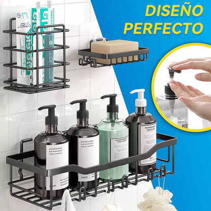 ESTANTE UNIVERSAL PRO 5 EN 1: 5 organizadores de diferentes tamaños, instálalo en minutos y disfruta de la tranquilidad de una fijación segura🔥