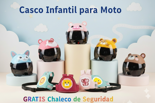 BabyBloom: Casco infantil para moto de alta seguridad - Chaleco GRATIS