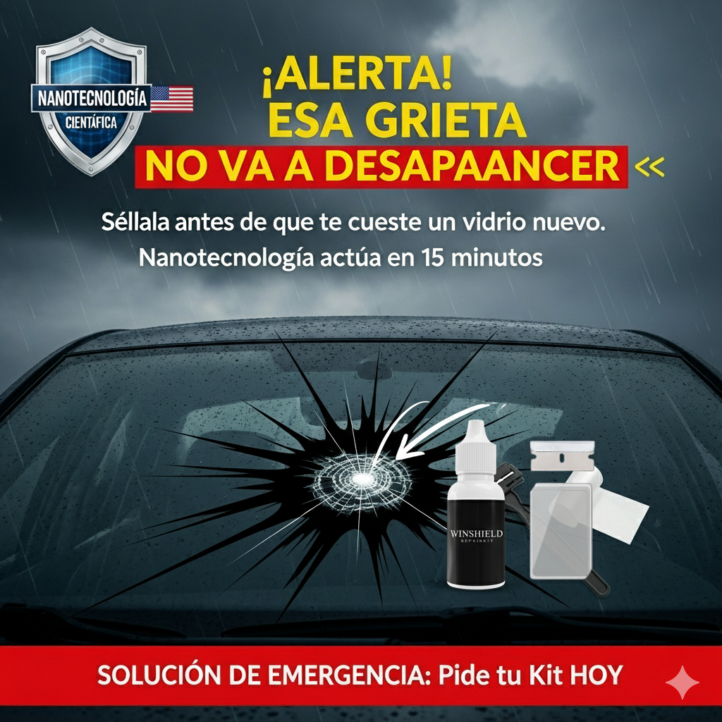 WINDSHIELD REPAIR: Kit reparador con nanotecnologia para cristales rayados, vencidos o quebrados