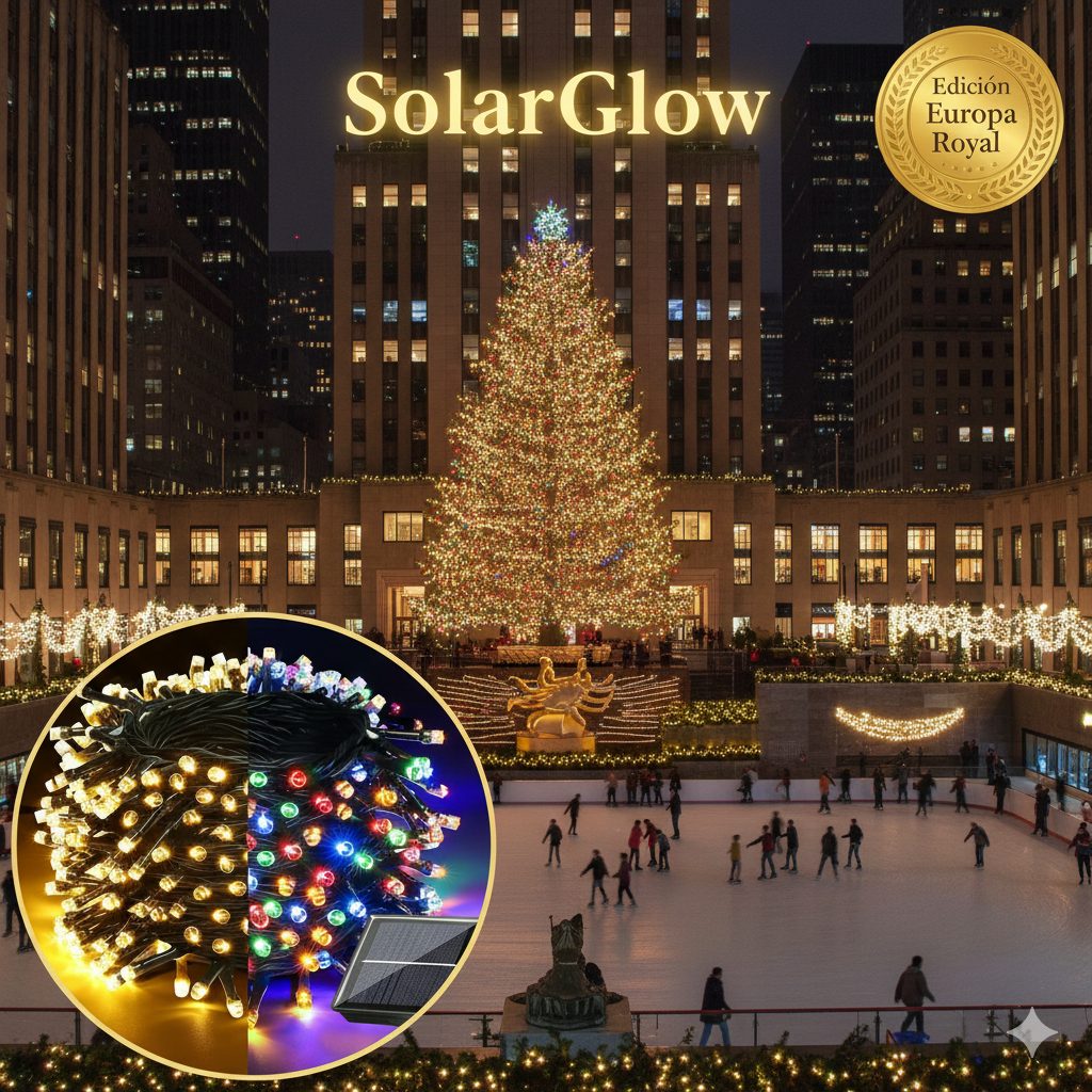 SolarGlow™ - 20 METROS - 200 LUCES LED que brillan gratis toda la noche, todos los días